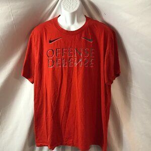 Nike Offense Defense Activewear Athletic Sport Cut Tee Shirt